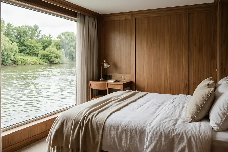 Cabin có cửa sổ ngắm sông